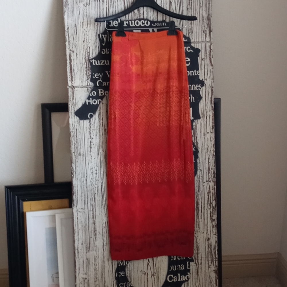 Ellen Tracy Company Silk Wrap Skirt